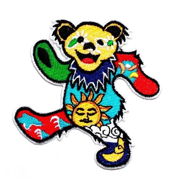 Grateful Dead Bear Patch Iron On Patches DIY band - Picture 1 of 1